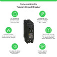 Schneider HOMT Tandem Mini Circuit Breakers — 15A–30A Dual-Function Models