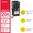 Schneider HOM GFI Series — HOMeline 2-Pole Ground-Fault Circuit Breakers (15–50A)