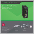 Schneider HOM Series — HOMeline 1-Pole Standard Circuit Breakers (15–50A)