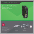 Schneider HOM Series — HOMeline 1-Pole Standard Circuit Breakers (15–50A)