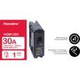 Schneider HOM Series — HOMeline 1-Pole Standard Circuit Breakers (15–50A)