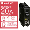Schneider HOM Series — HOMeline 1-Pole Standard Circuit Breakers (15–50A)