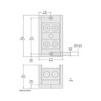 Schneider 9080LBA Series Panel Terminal Block Assemblies, Selectable Number of Poles