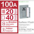Schneider HOM Series Value Pack Main Breaker Load Centers – 100A to 200A (20–80 Circuits)