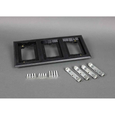 Wiremold Three-Gang Nonmetallic Carpet Flange 5.75" x 13" Black Plastic Floor Cable Management System