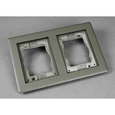 Wiremold Omnibox Series Two-Gang Floor Box 9.0" x 6.0" Aluminum Construction with Carpet and Tile Flange