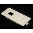 Wiremold 5507 Series Dual RJ11/RJ45 Connector Faceplate - Ivory Plastic Construction with Telecommunications Connectivity