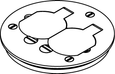 Wiremold 895 Duplex Cover Plate with Flip Lids