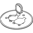 Wiremold 895 Duplex Cover Plate with Flip Lids - Brass Finish 5.5 x 5.5 Inch