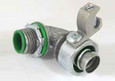 Bridgeport Liquid Tight Connectors with Grounding Lug, 90° - Steel with Aluminum Lug / Insulated Throat - 105°C