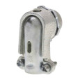 Bridgeport 90° Flexible Metal Conduit Connectors - Malleable Iron with Insulated Throat