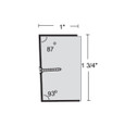 NGP 542-TAN Fire-Rated Door Edge Astragal 84" Single Beveled with UL Certification