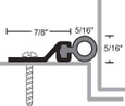 NGP 160V-SET Vinyl Perimeter Seal, Mill Aluminum