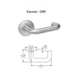 Accentra 8808-2FL Mortise Classroom Lever Lockset with Carmel Lever Design and Satin Chrome Finish