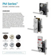 Schlage PM092 Grade 1 Electrically Locking/Unlocking Outside Lever, Outside Cylinder Electric Mortise Lock, 12/24VDC, Fail Safe/Fail Secure - Rhodes Lever