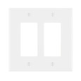 Leviton PJ262-W 2-Gang Decora Midway Nylon Wallplate, White