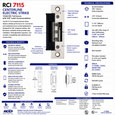 RCI 7115 Centerline Electric Strike 12VAC/DC Fail-Secure with 5/8" Latch Accommodation