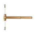 Von Duprin EL9847EO Grade 1 Concealed Vertical Rod Exit Bar, Wide Stile Pushpad, 36" Device, 80" to 100" Door Height, Exit Only, Electric Latch Retraction, Request to Exit Switch, Less Dogging