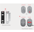 BEST 45H Series ( L - Private Function) - Escutcheon Trim Heavy Duty Mortise Lock with Visual Thumbturn Indicator, No Housing and No Core