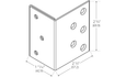 Pemko PDLBRKT Privacy Door Latch Bracket