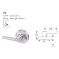 Accentra TBYP42 Grade 1 Privacy with Tool Override Cylindrical Lock, Non-Keyed, Hudson Lever, Rose with Icons Only Indicator, Green/Red