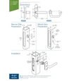 Adams Rite 4565-011 - Flat Lever Trim without Return, ADA compliant design, For 1-3/4" Thick Door, Field Reversible