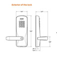 Schlage CO-100 Grade 1, Privacy Mortise Lock, Keypad Reader