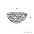 Schonbek SCH-1562 Petit Crystal 5 Light 12in x 6.5in Flush Mount