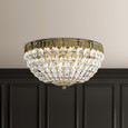 Schonbek Signature 1562 Petit Crystal 5-Light 12in x 6.5in Flush Mount
