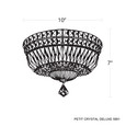 Schonbek SCH-5891 Petit Crystal Deluxe 4 Light 10in x 7in Flush Mount