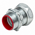 Topaz Lighting 651SI Steel Compression EMT Connector with Insulated Throat, Zinc-Plated