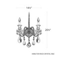 Schonbek SCH-5502 Hamilton Rock Crystal 2 Light Wall Sconce