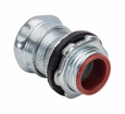 Topaz Lighting Steel Raintight Compression EMT Connector with Insulated Throat, Zinc-Plated