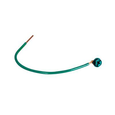 Topaz Lighting Solid Green Grounding Pigtail with Slotted Hex Ground Screw, 12 Ga. Copper