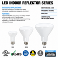 Topaz Lighting LBR4016 LED BR40 Reflector Lamp, 16.5W Dimmable