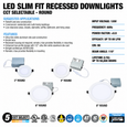 Topaz Lighting RDL CCT Selectable LED Slim Fit Recessed Downlight, 90 CRI