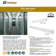 Topaz Lighting F-L FL Series LED CCT Selectable Linear Strip Luminaire, Dimmable