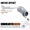 Topaz Lighting 1094 Schedule 40 PVC Meter Offset