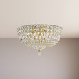 Schonbek SCH-5893 Petit Crystal Deluxe 5 Light 14in x 8in Flush Mount