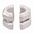 Topaz Lighting Victor Split Glazed Knob, Porcelain Insulator for Temporary Lighting