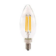 Topaz Lighting LED Antique Filament Candelabra Lamp, Blunt Torpedo Tip, E12 Base, 5.5W, 3000K, 90 CRI, Dimmable