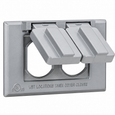 Topaz Lighting Single-Gang Weatherproof Duplex Horizontal Cover, Copper-Free Aluminum