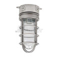 Topaz Lighting Vaporproof Ceiling Base with Cage, Copper-Free Aluminum, 100W