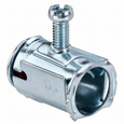Topaz Lighting Snap-In Set-Screw MC Cable Connector, Steel with Insulated Throat