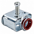 Topaz Lighting 1/2" Snap-In MC Cable Connector Duplex, Steel, Zinc-Plated, Insulated Throat