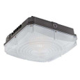 Topaz Lighting 60W LED Square Canopy & Parking Garage Light, 5000K, Bronze, Polycarbonate Lens