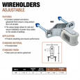 Topaz Lighting Adjustable SE Wireholder, Porcelain