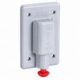 Topaz Lighting Weatherproof Schedule 40 PVC Plunger Switch Cover, Single Gang