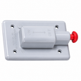 Topaz Lighting Weatherproof Schedule 40 PVC Plunger Switch Cover, Single Gang