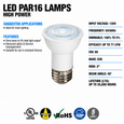 Topaz Lighting LP16630K LP166 Series Dimmable LED PAR16 Lamp, 3000K